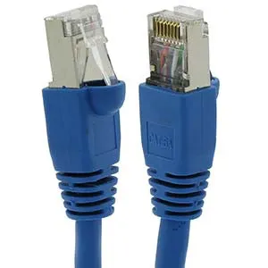 10Ft Cat6A Shielded (SSTP) Ethernet Network Booted Cable Blue