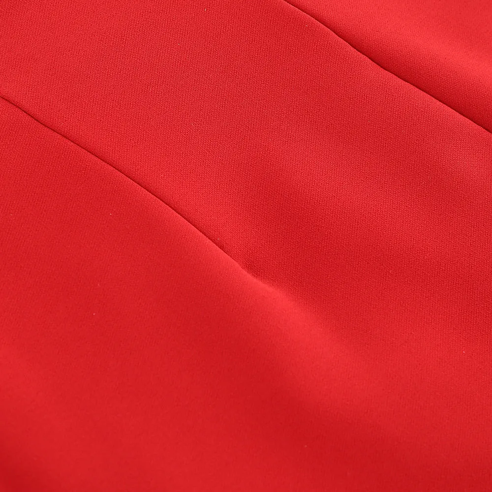 3D FLOWER  EMBELLISHED SKIRT IN RED