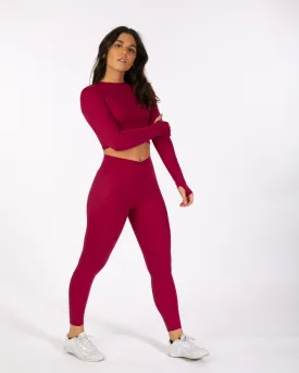 Asana Leggings - Cherry