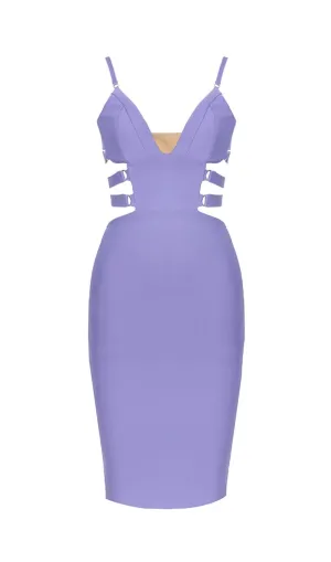 BANDAGE STRAPPY WAIST-TIGHTENING MIDI DRESS