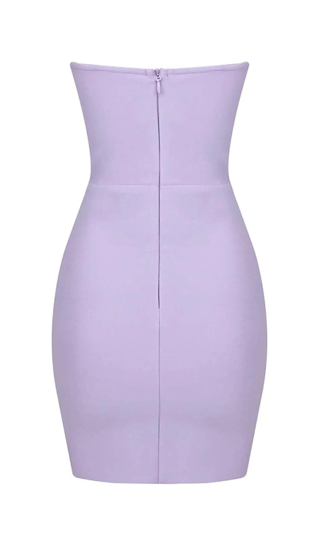 BANDEAU BANDAGE MINI DRESS IN LILAC
