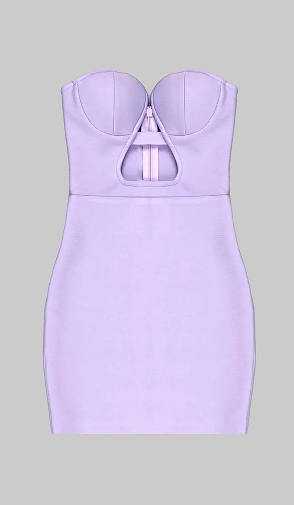 BANDEAU BANDAGE MINI DRESS IN LILAC