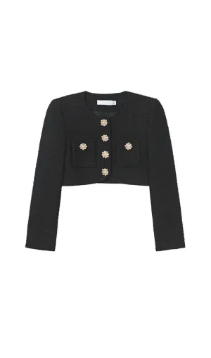 BLACK BOUCLE JACKET