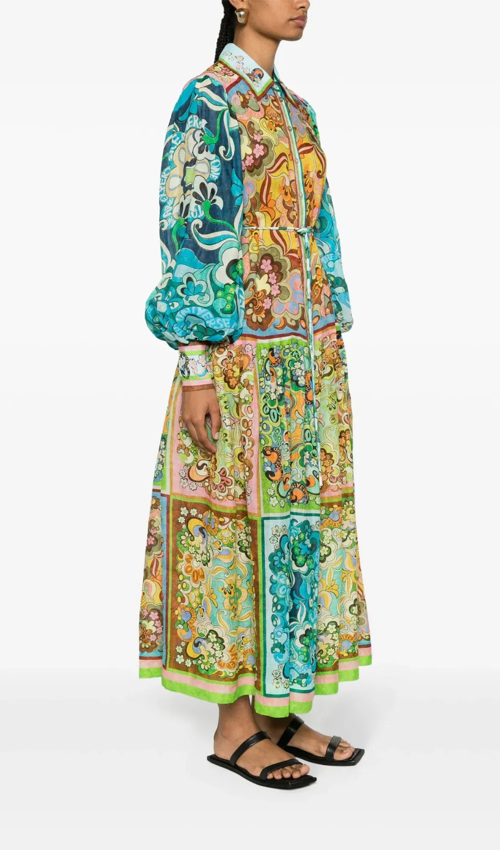 BLUE DREAMER FLORAL-PRINT DRESS