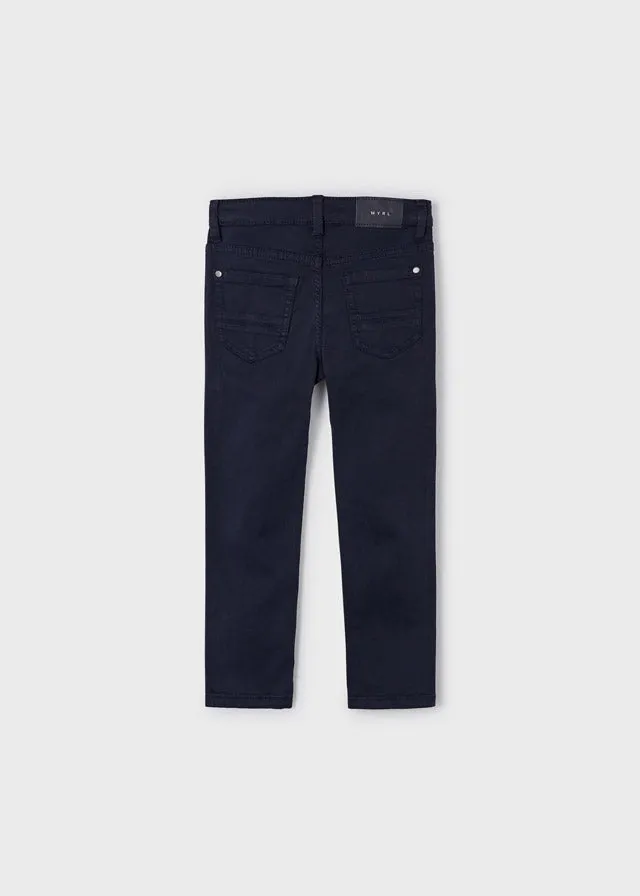 Boys Slim Fit 5 Pocket Pants | Navy