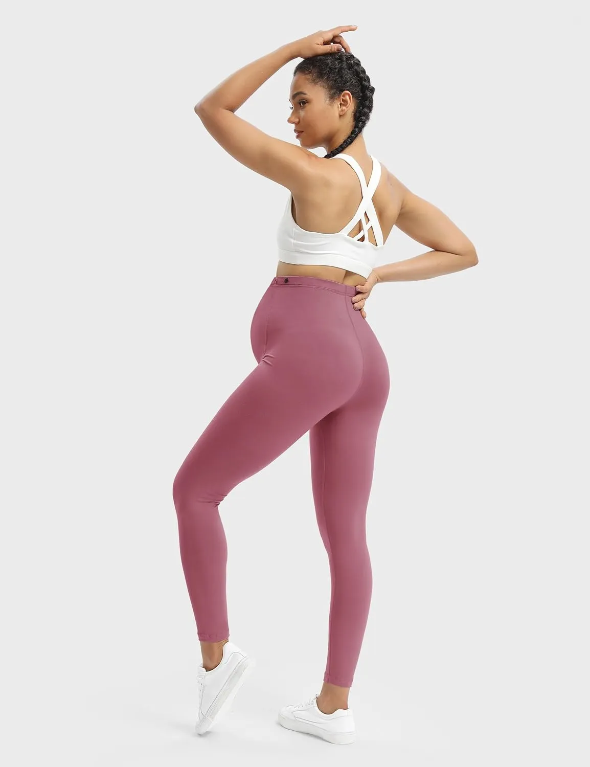 Buttergene Women's Maternity Leggings Over The Belly Maternity Workout Pants Pregnancy Yoga Leggings