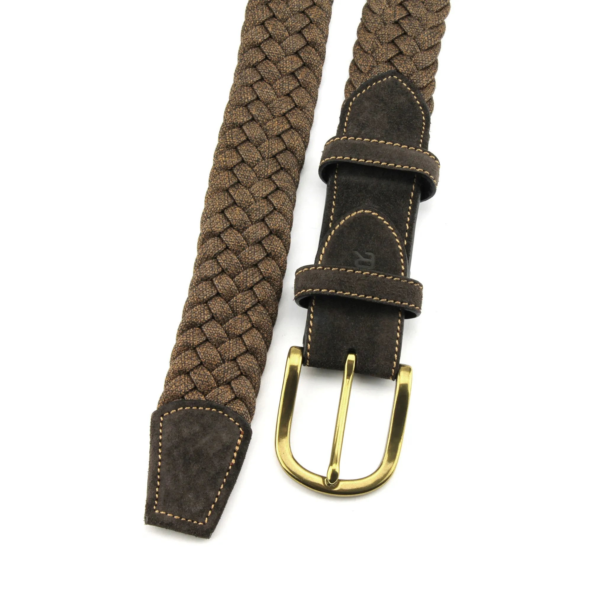 Chocolate Marl Stretch Cotton Handweave Belt