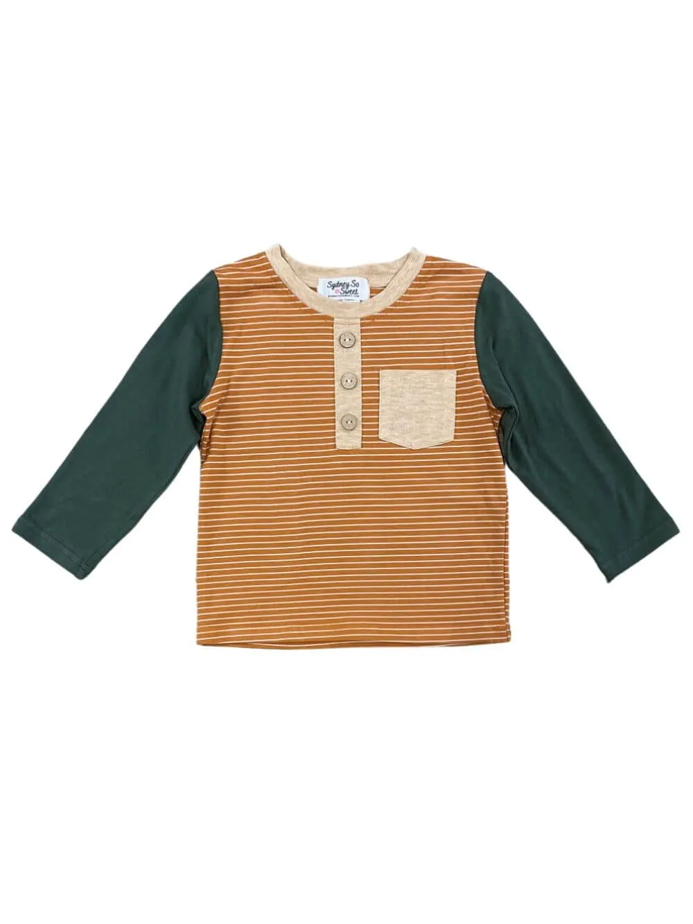 Colors of Fall Boys Long Sleeve Henley Top