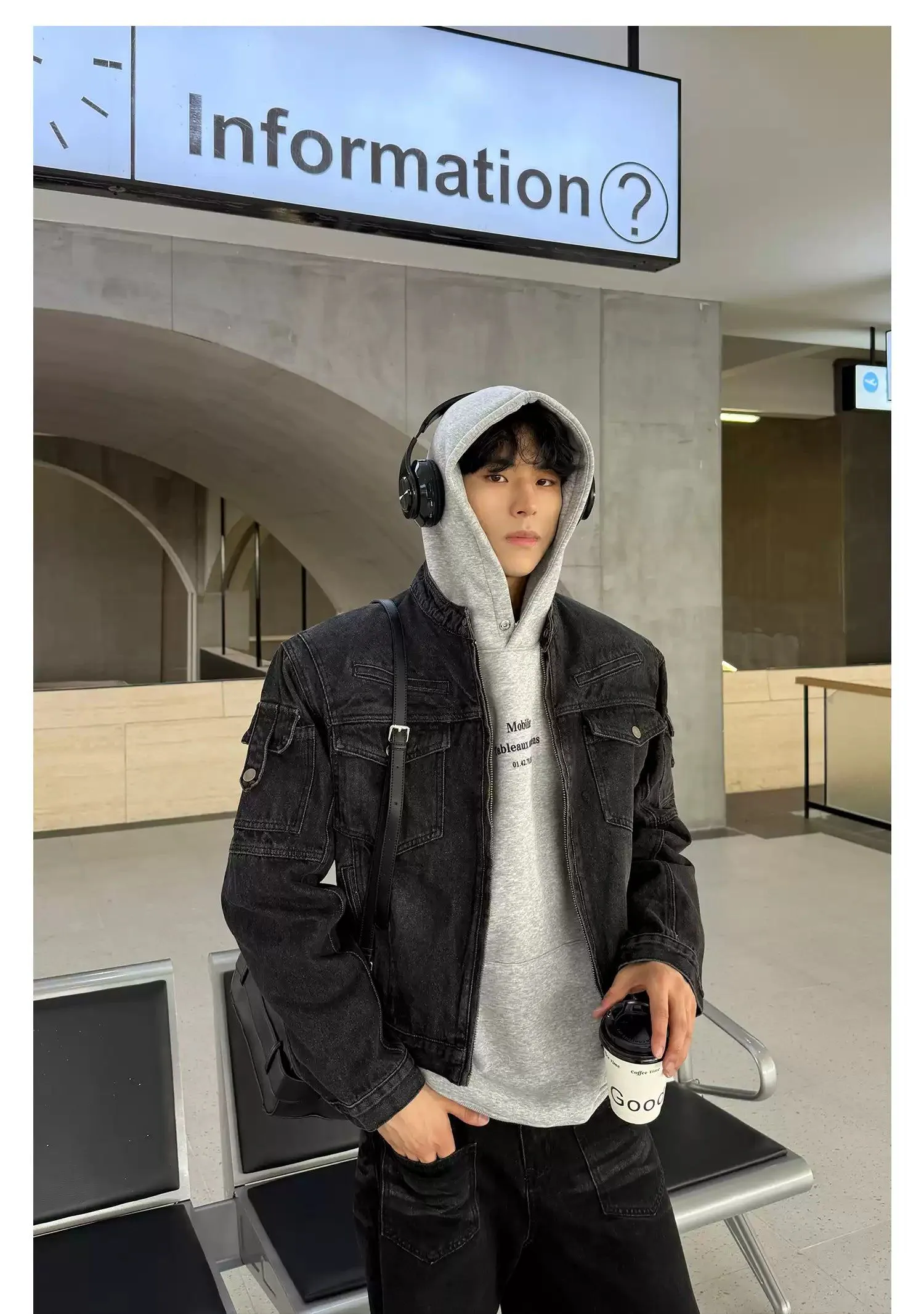 Cui Washed Shoulder Pad Denim Jacket