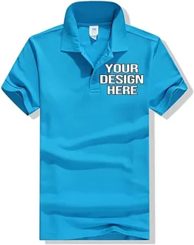 Custom Polo Shirt for Men Women, Personalize Golf Polo Shirt with Text and Logo