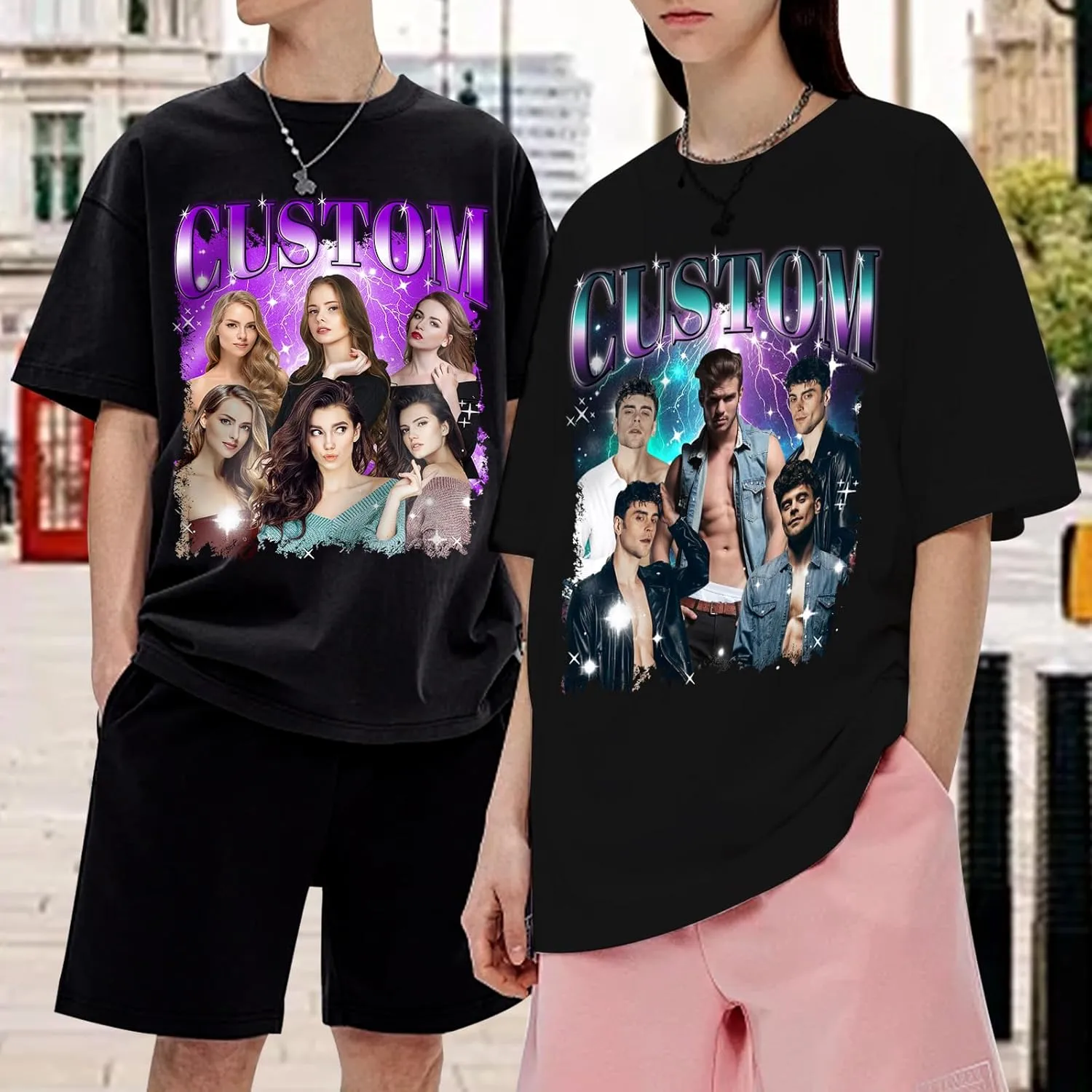 Custom Tshirts for Girlfriend Boyfriend Personalized T Shirts Custom Photo Tshirt Vintage Graphic Shirt Funny Gifts