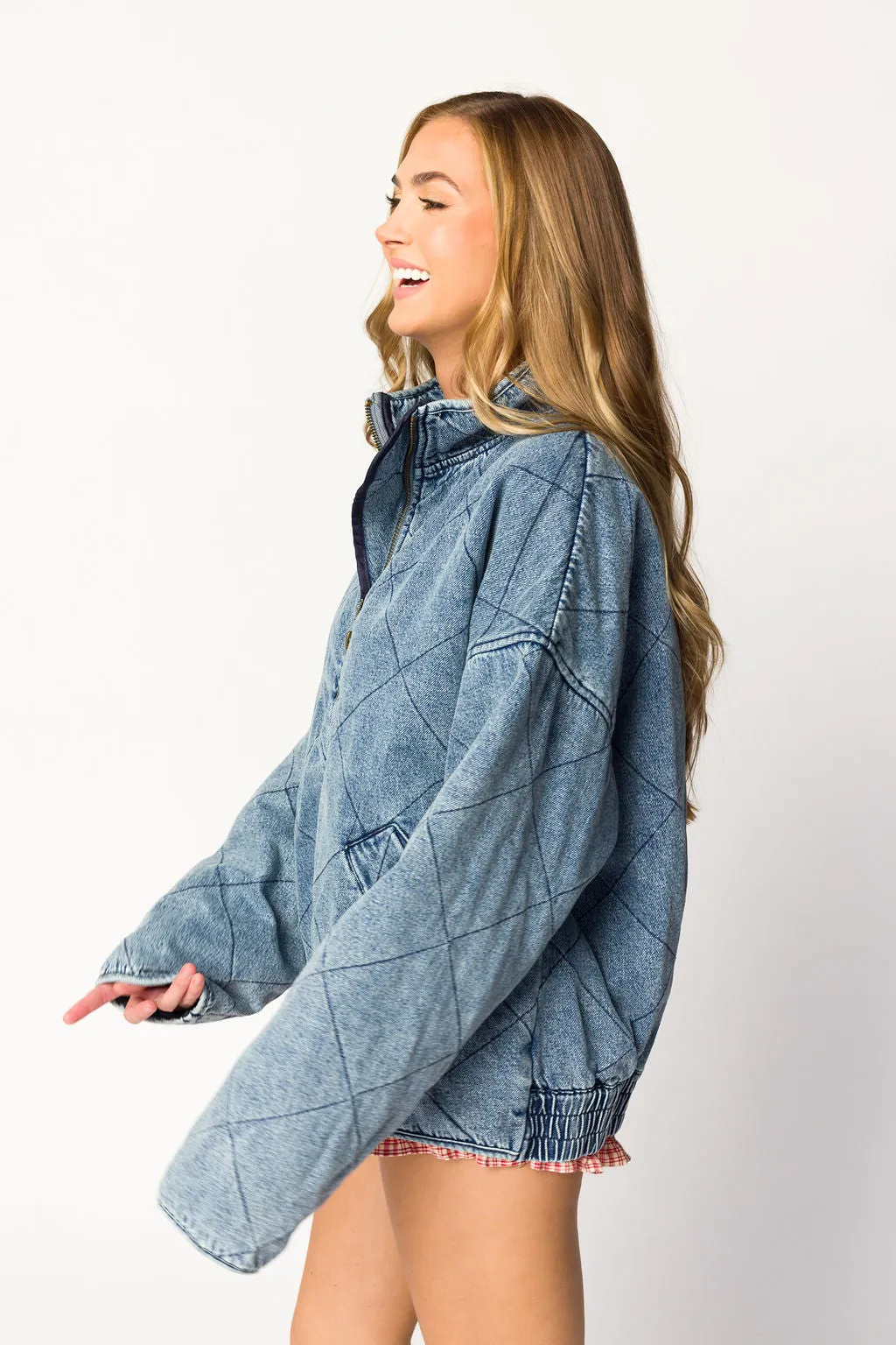 Eclipse Quilted Jacket in Denim