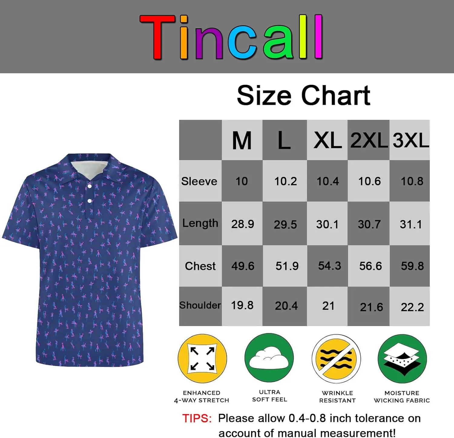 Golf Shirts for Men,Dry Fit Athletic Short Sleeve Polo Shirts,Performance 4 Way Stretch Golf Polos with UPF 50
