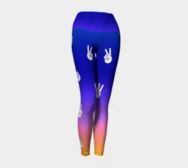 Greek Key Spectrum of Peace Yoga leggings
