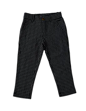 Henry Boys Check Trousers - Black Noir