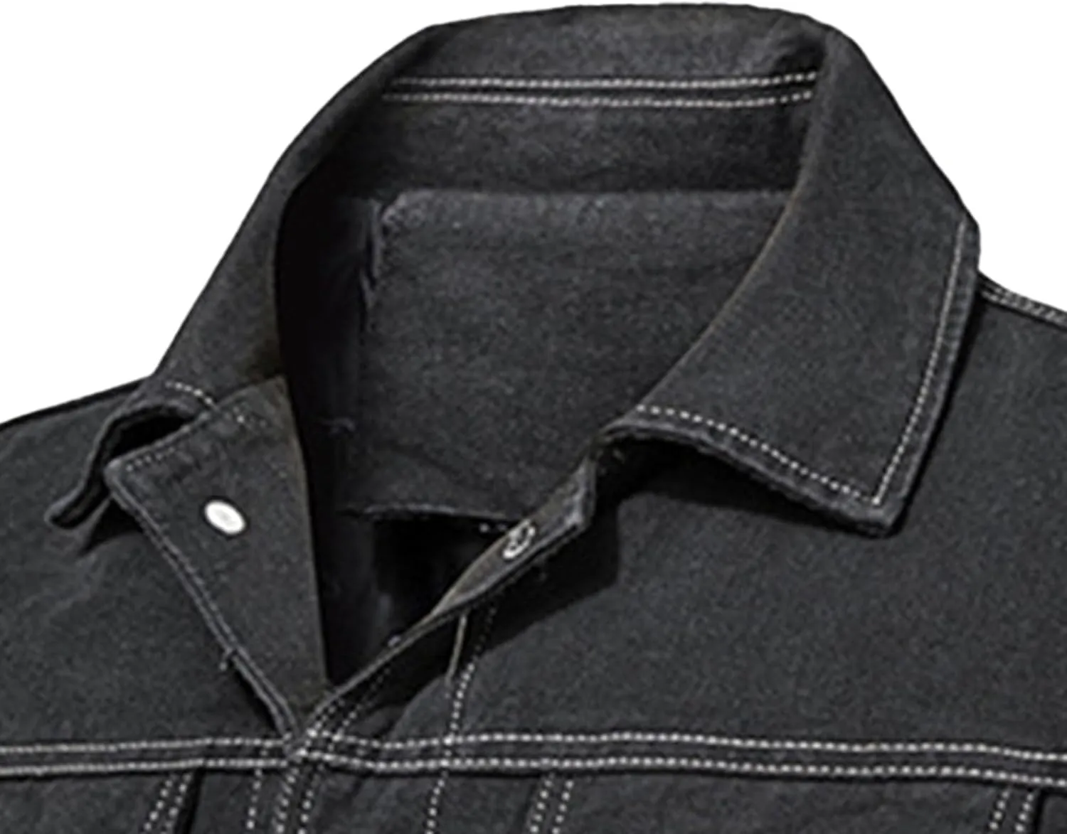JEKE-DG Men's Casual Comfort Cargo Jean Jacket Lined Fashion Trucker Denim Jackets Fashion Washed Regular Fit Jean Coat