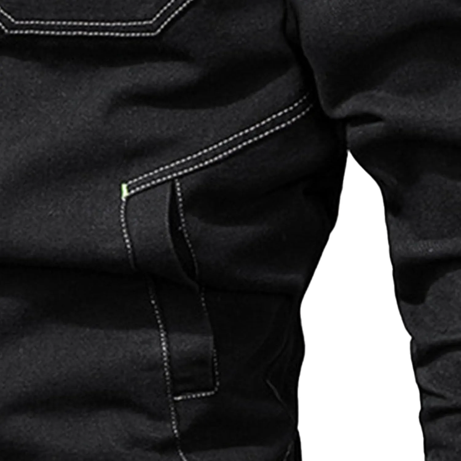 JEKE-DG Men's Casual Comfort Cargo Jean Jacket Lined Fashion Trucker Denim Jackets Fashion Washed Regular Fit Jean Coat