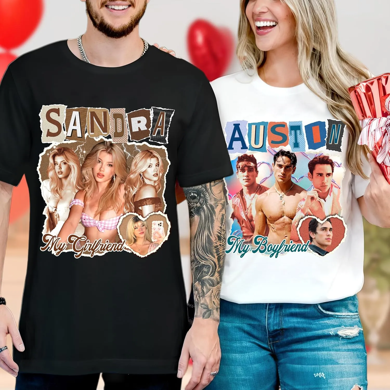 JIX & JOKY Custom Bootleg Rap Tee Shirt for Boyfriend Girlfriend Face Tshirt Custom Vintage Graphic Shirt Gift Idea Christmas