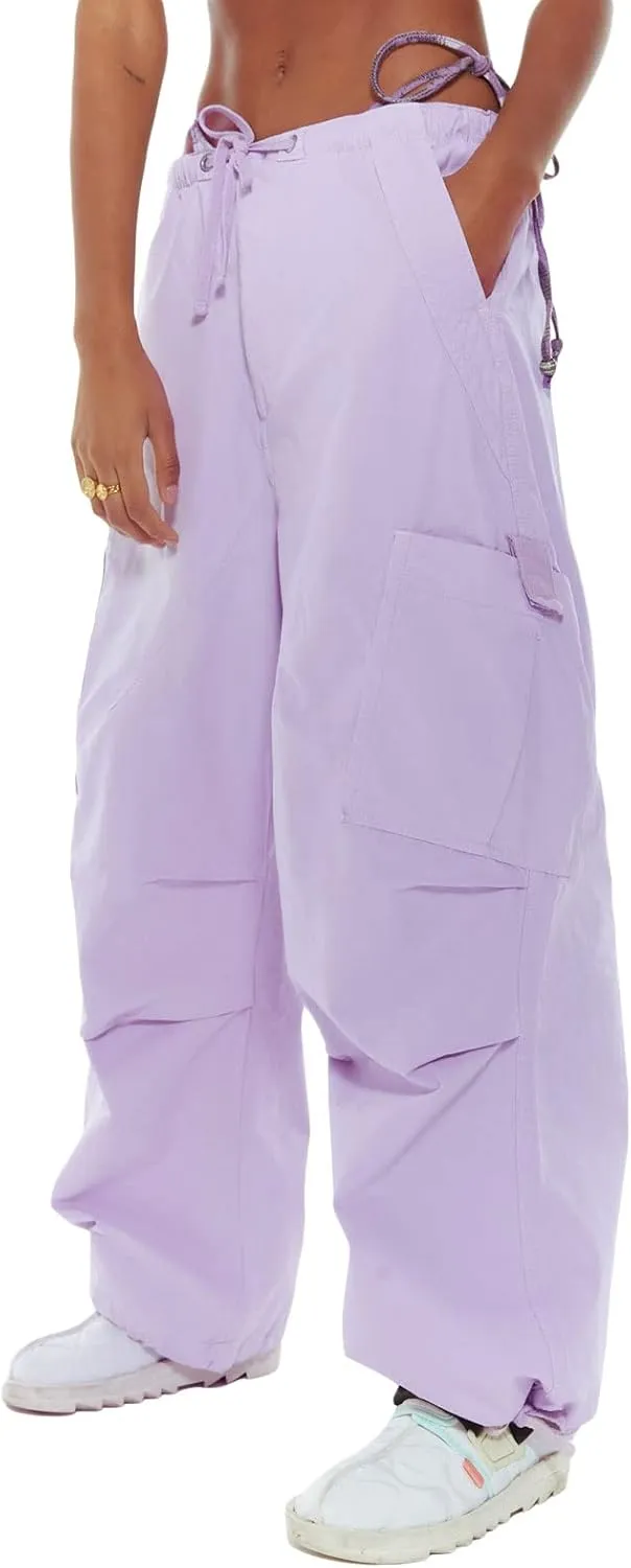 KMBANGI Women Oversized Cargo Pants Drawstrings Casual Loose Wide Leg Trousers Baggy Low Waist Sweatpants Cinch Joggers