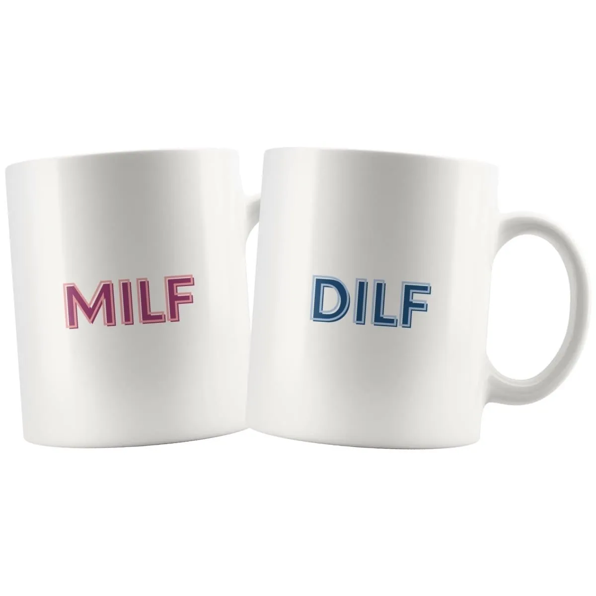 Milf And Dilf Matching Couple Mugs