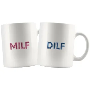 Milf And Dilf Matching Couple Mugs
