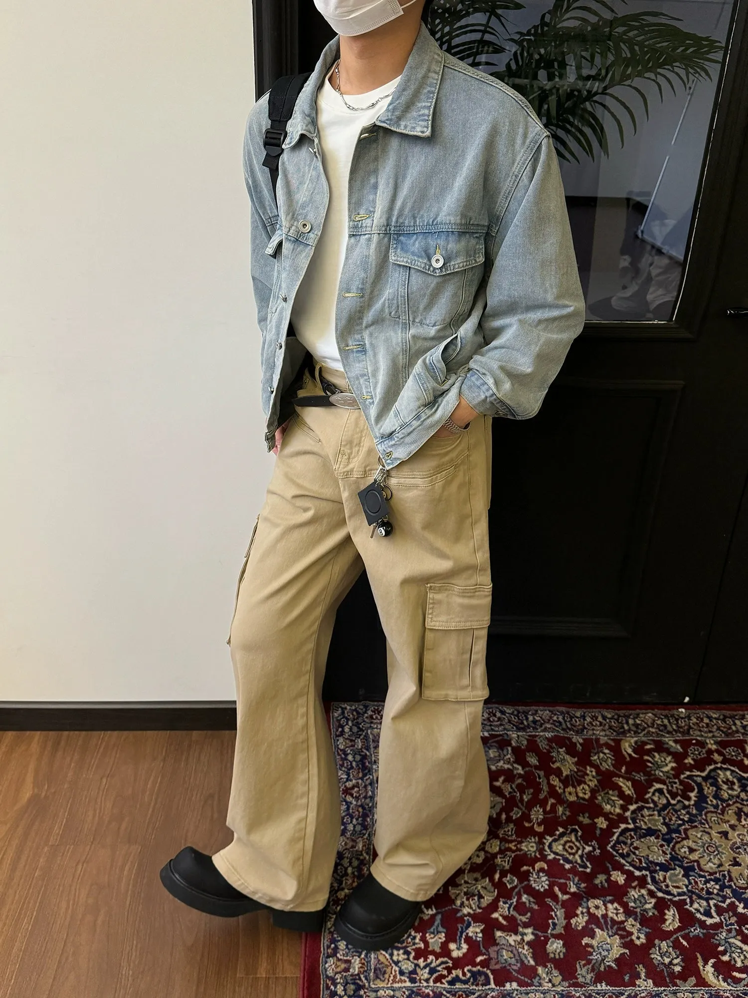 Nine Washed Flap Pockets Denim Jacket