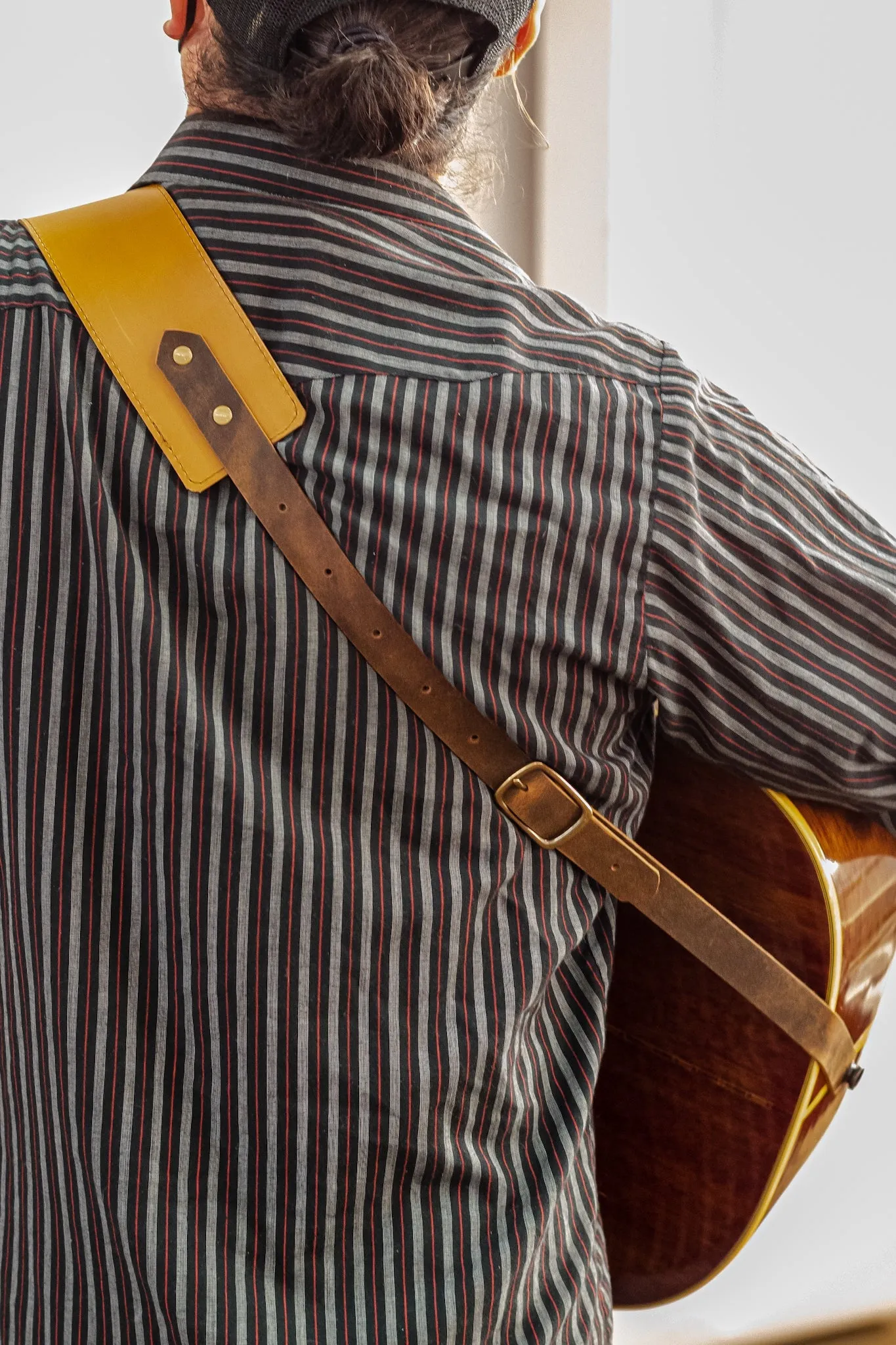 Personalized Leather Banjo Strap |  Handmade Guitar Strap