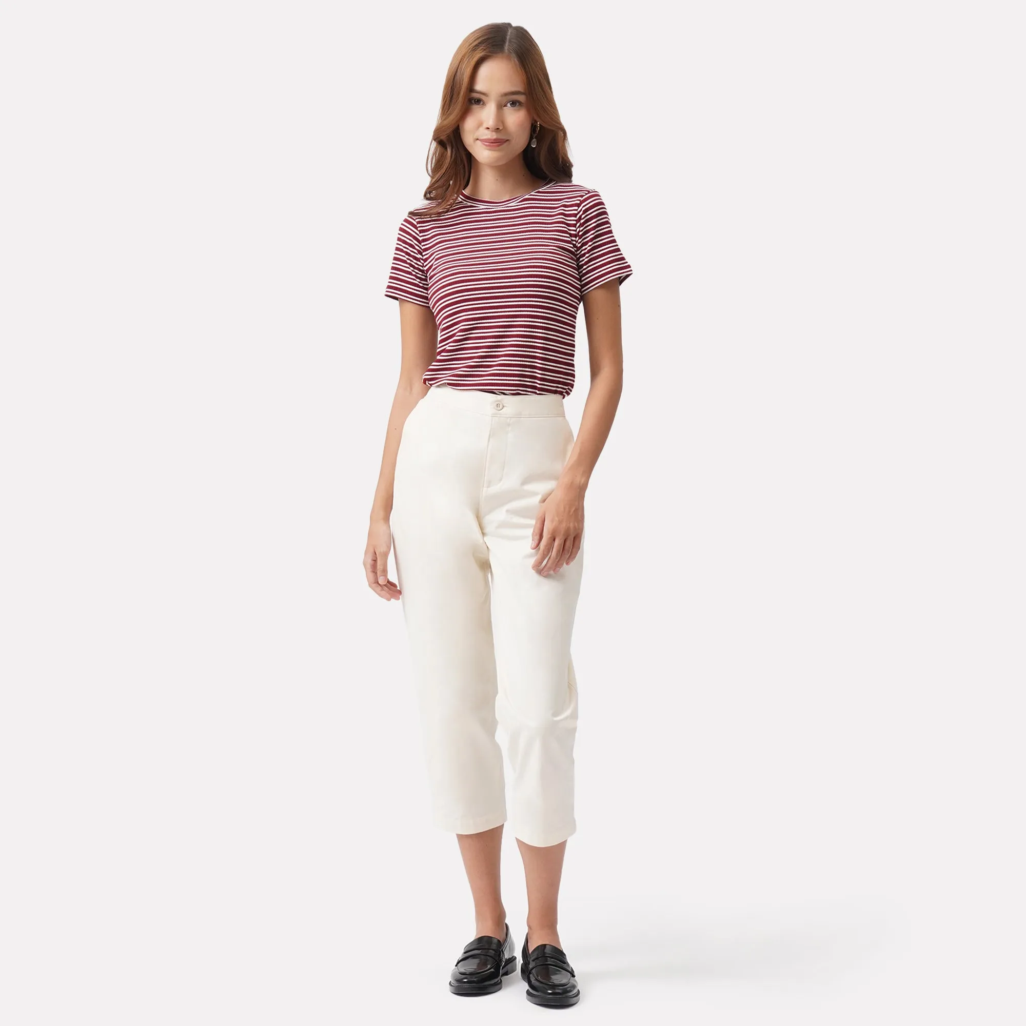 Striped Ribbed T-Shirt