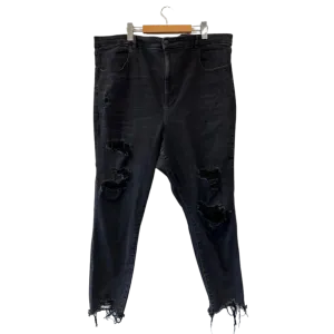 super stretchy high waisted ripped jeans - US 24 long