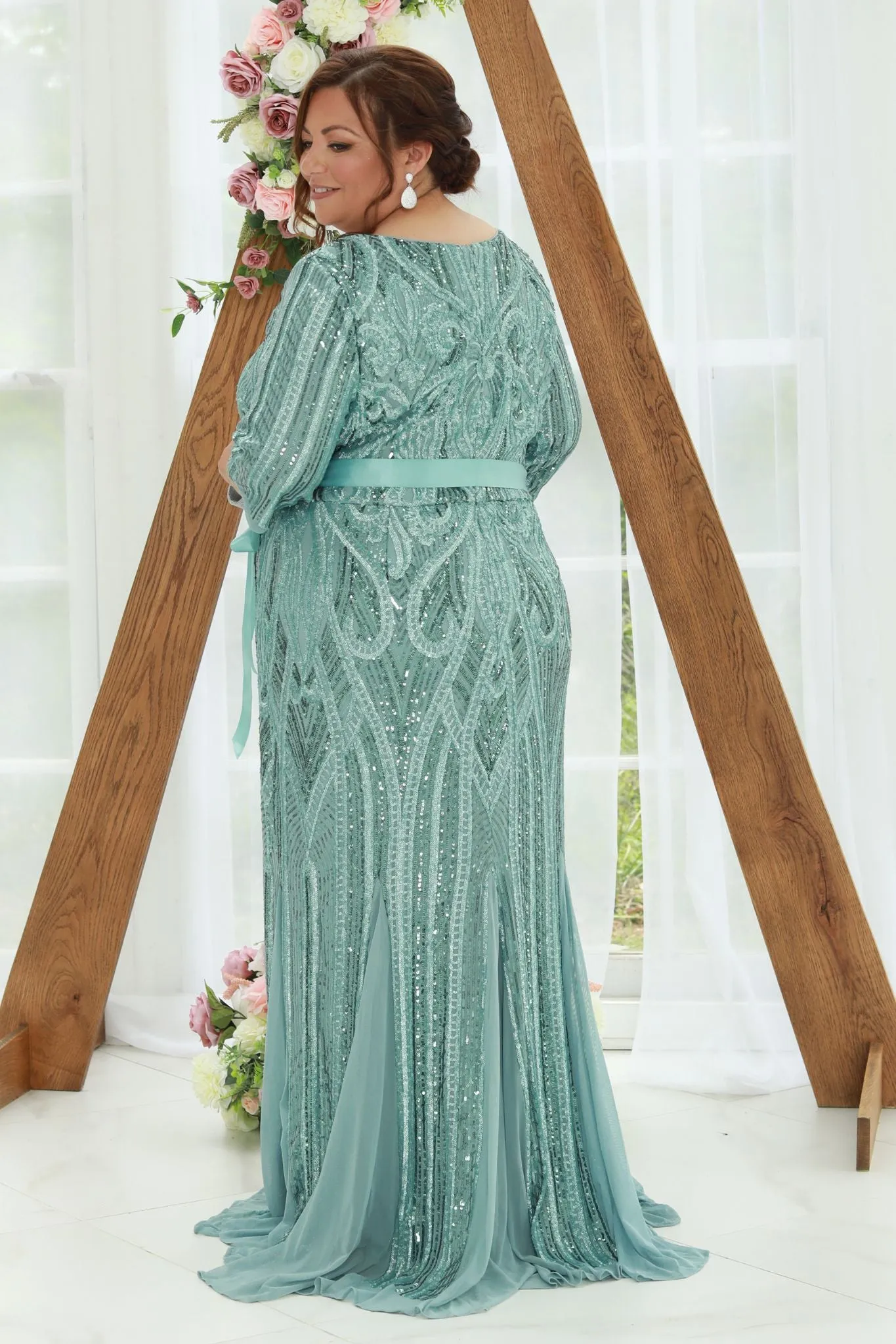 Women Sweetheart Neckline Evening Gown Plus Size